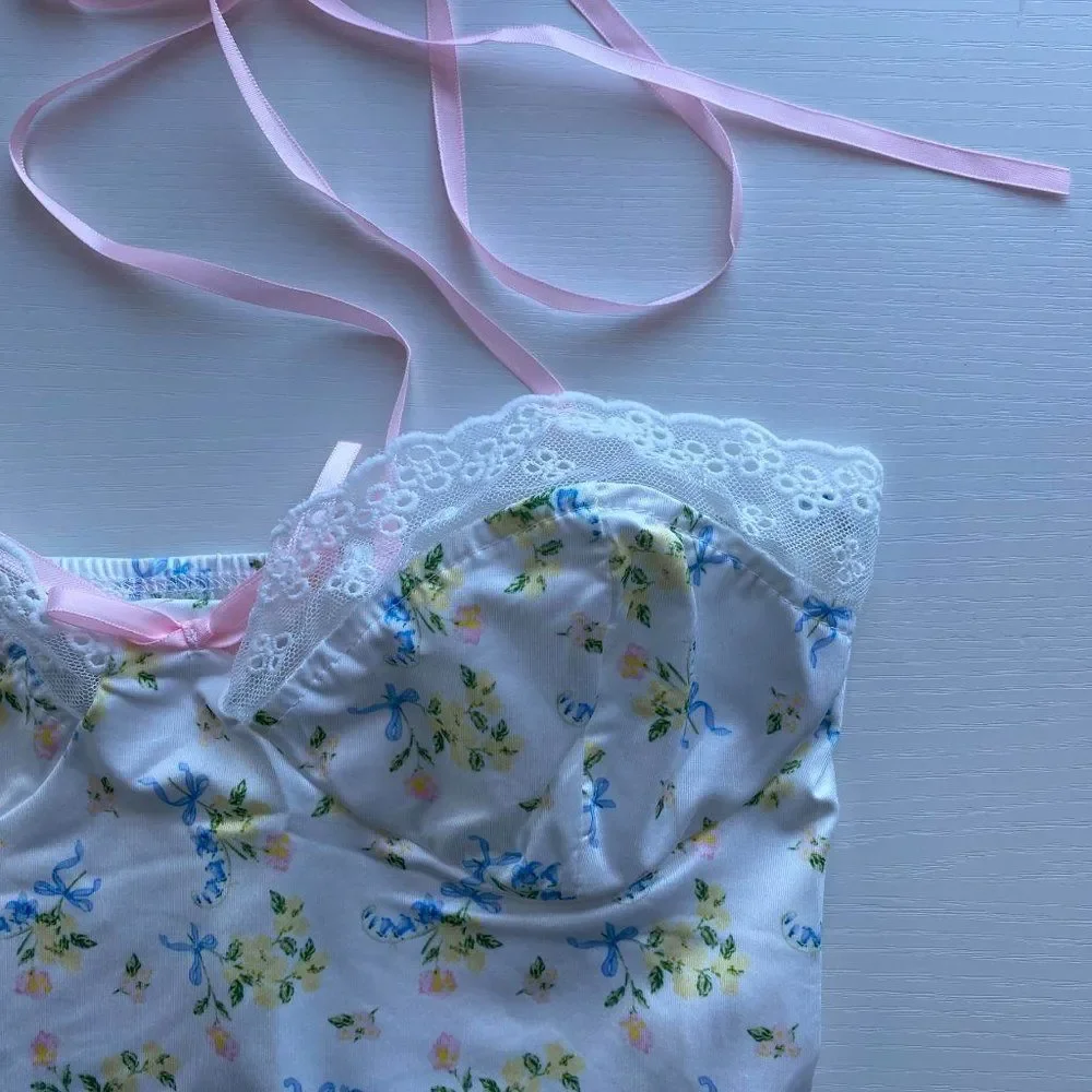 Fairy Core Floral Ruffle Cami - Picture 3 of 5